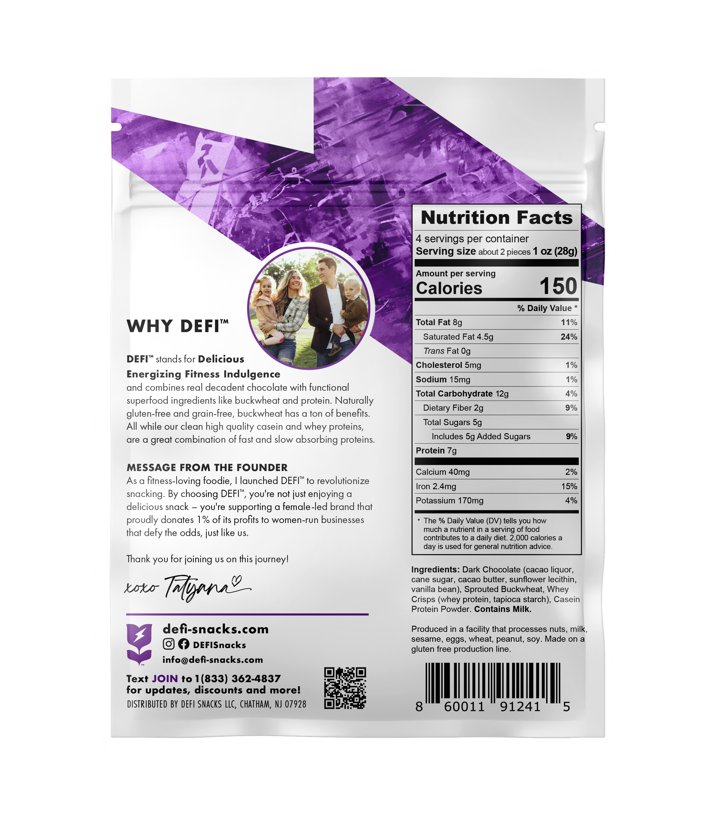 DEFI Dark Chocolate Crispy Superfood Bite