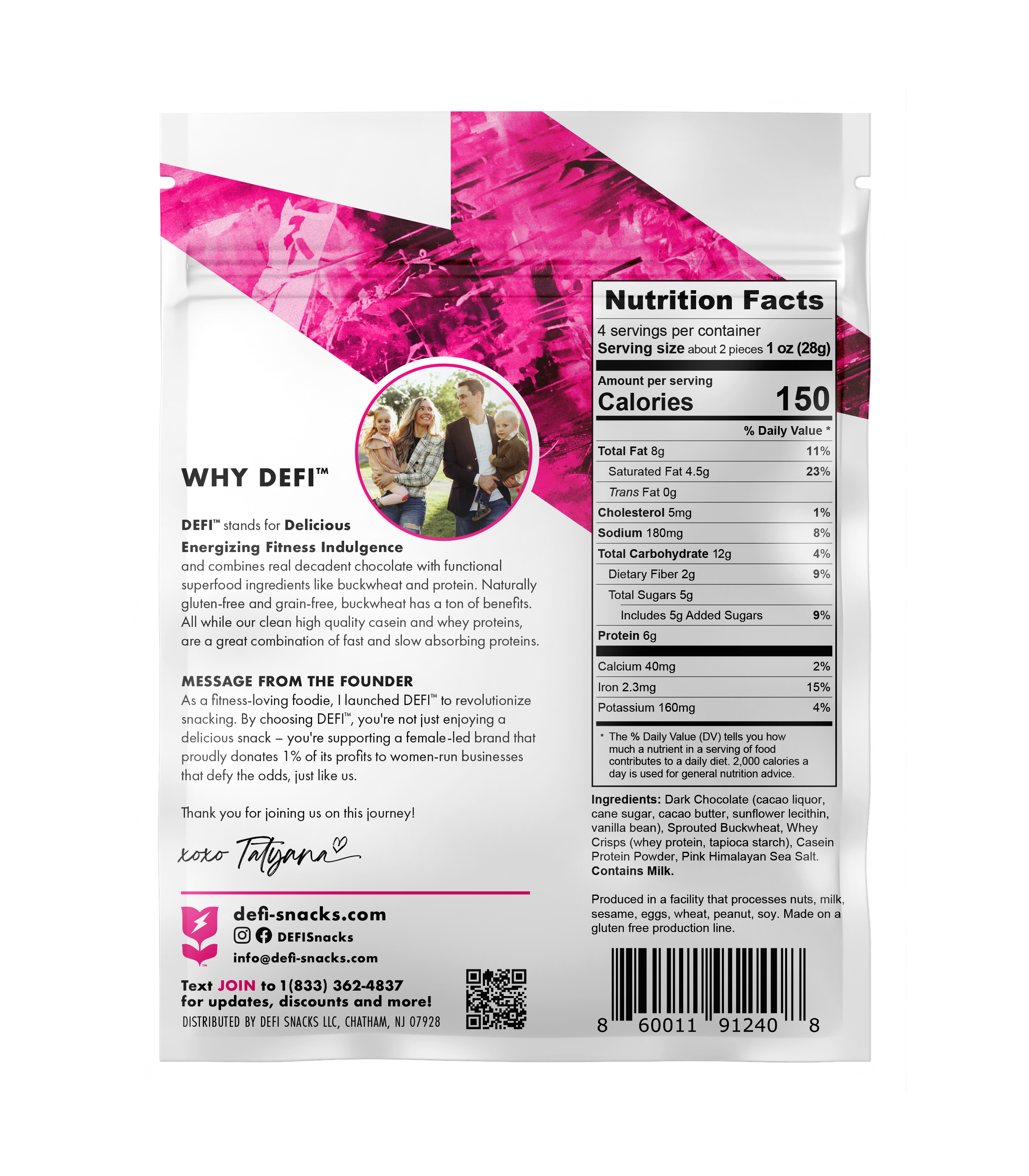 DEFI Dark Chocolate Pink Himalayan Salt Crispy Superfood Bite