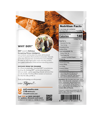 DEFI Milk Chocolate Peanut Butter Crunch Crispy Superfood Bite