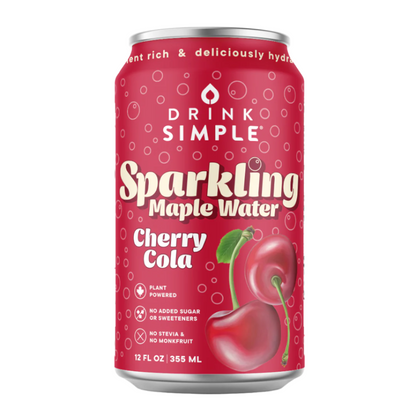 12 oz. Tart Cherry Vanilla Sparkling Maple Water - 12 Pack by Drink Simple