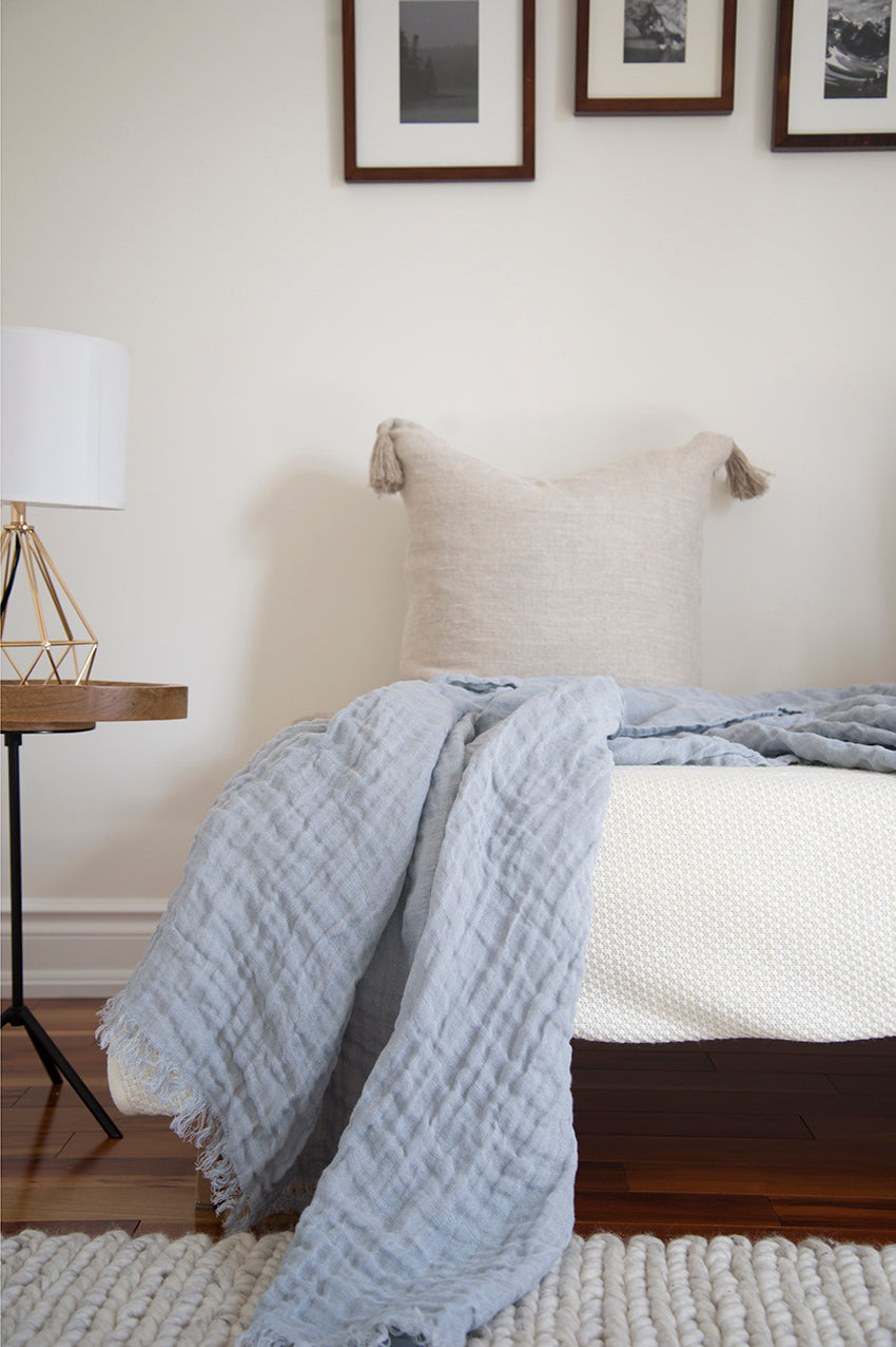 Cabana Linen Throw available in 2 colors by Linen Way