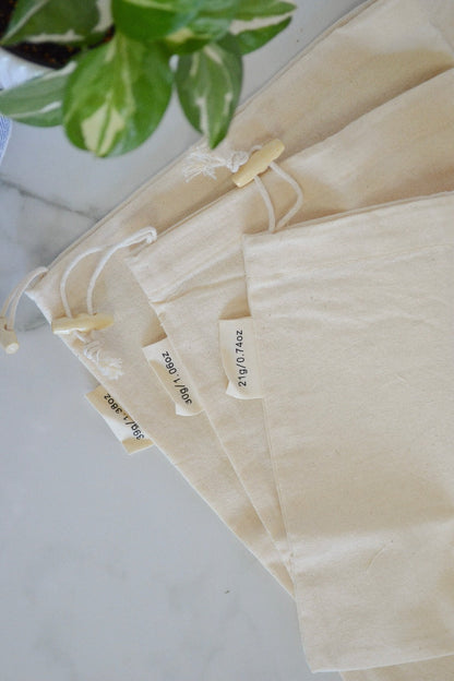 Organic Cotton Bulk Bags 3-Pack
