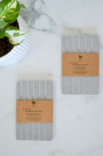 Quick-Dry Diatomite Soap Dishes with Labels