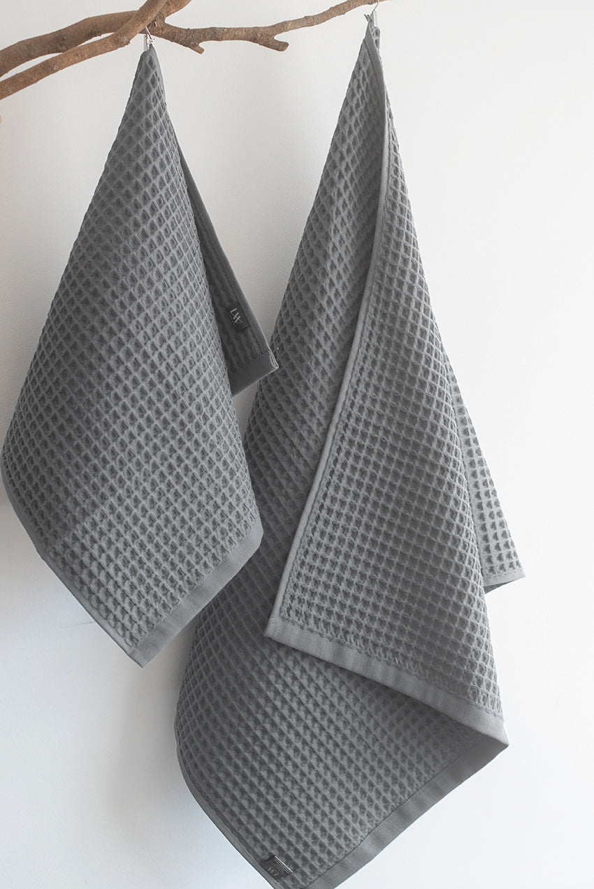 Jacki Waffle Cotton Bath Towel by Linen Way