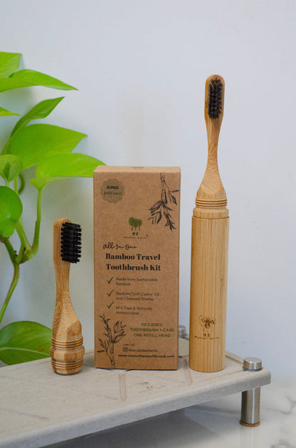 All-in-One Bamboo Travel Toothbrush 2.0