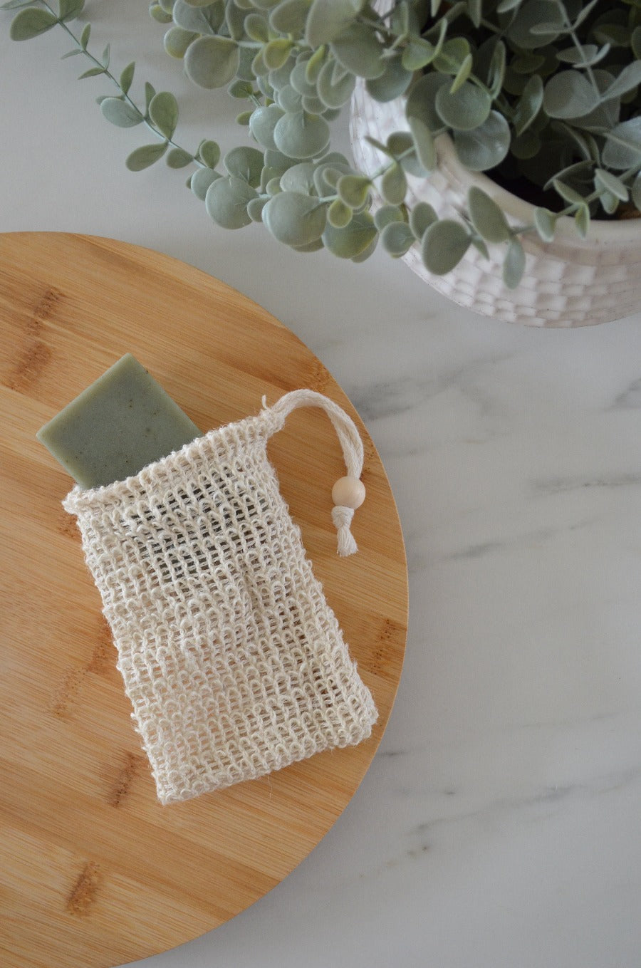 Natural Sisal Soap Saver and Exfoliating Pouch