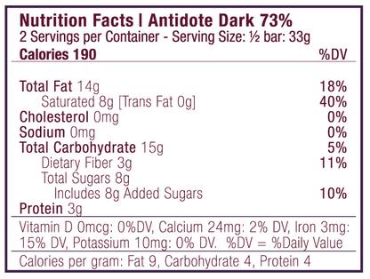 Antidote Chocolate ARTEMIS: ALMOND + FENNEL - 12 Bars by Farm2Me