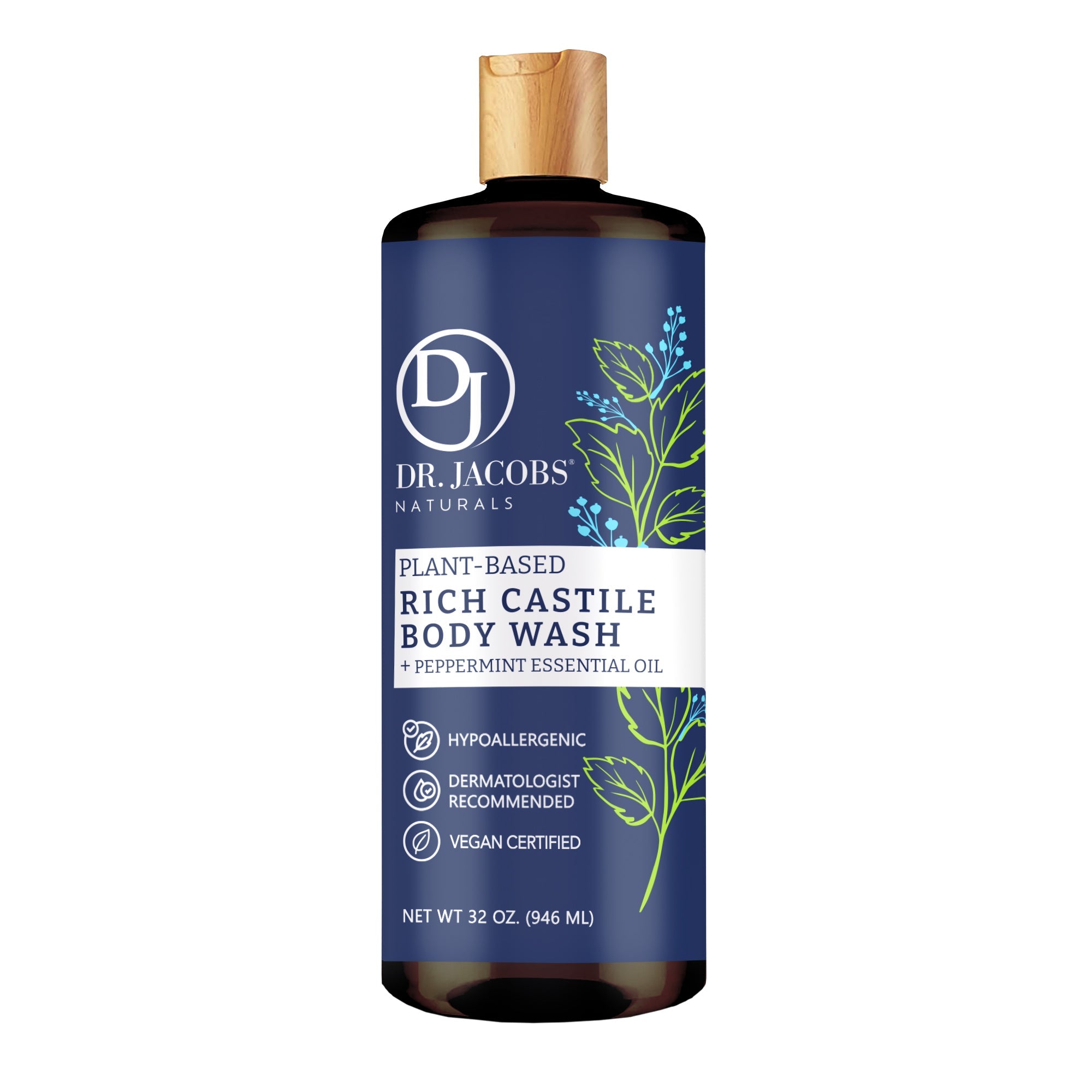 Peppermint Castile Body Wash by Dr. Jacobs Naturals