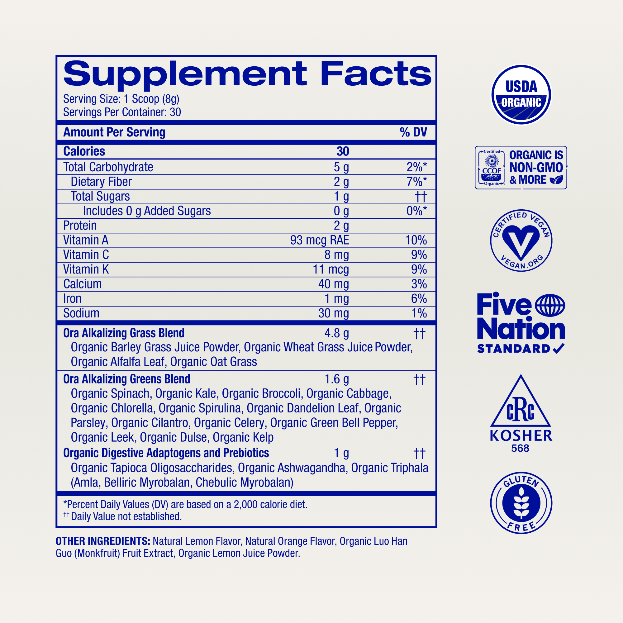 Organic Greens Powder