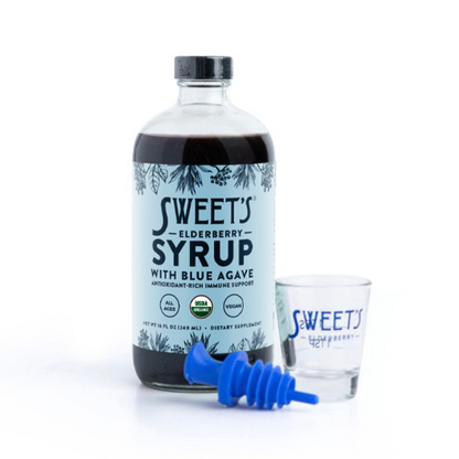 Elderberry Syrup with Blue Agave - Organic