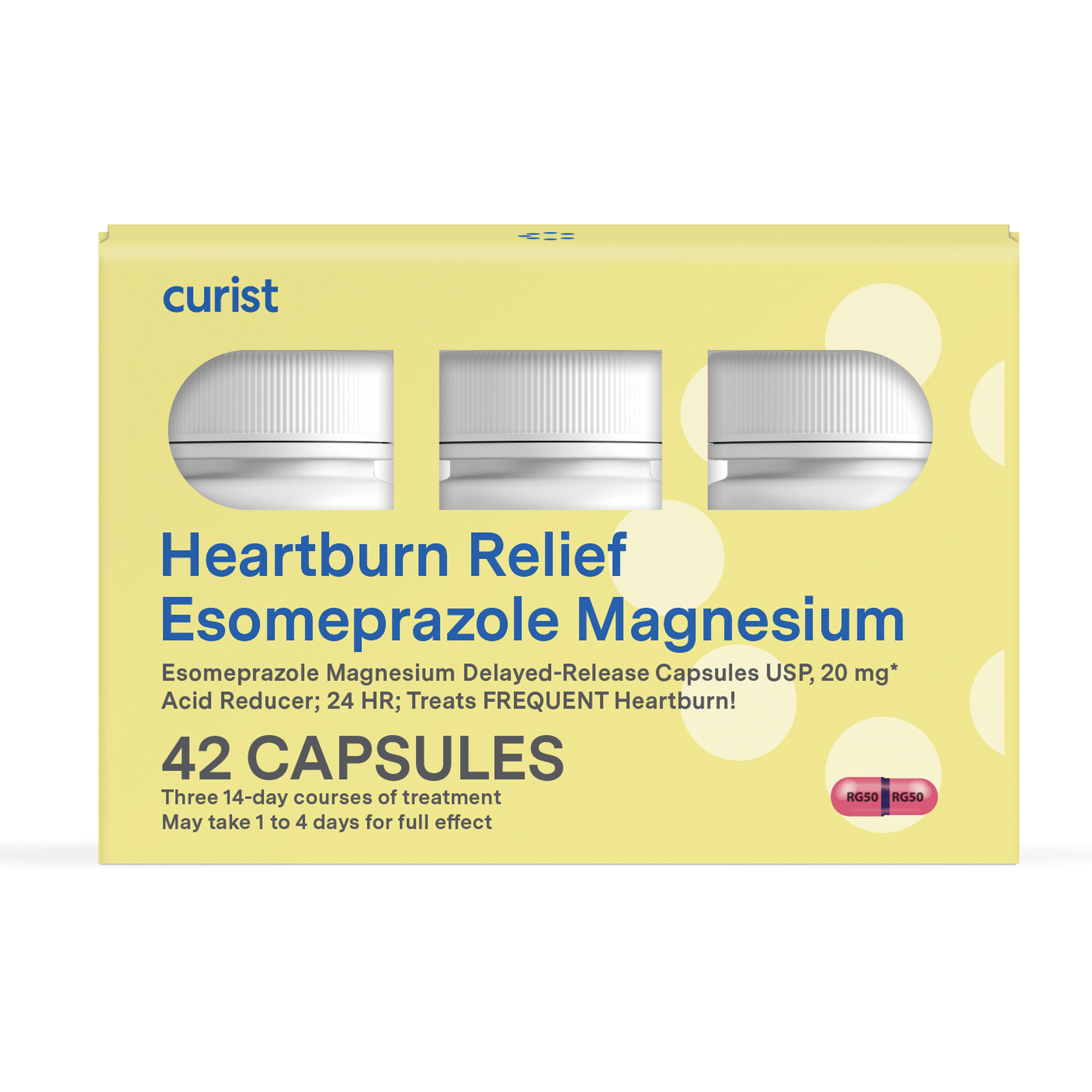 Esomeprazole 20 mg Capsules (Nexium Generic), 42 ct by Curist
