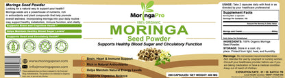 Moringa Oleifera Seed Capsules - Organic