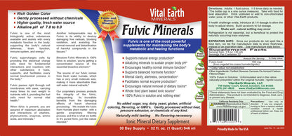 Fulvic Minerals Liquid, 32 Oz.