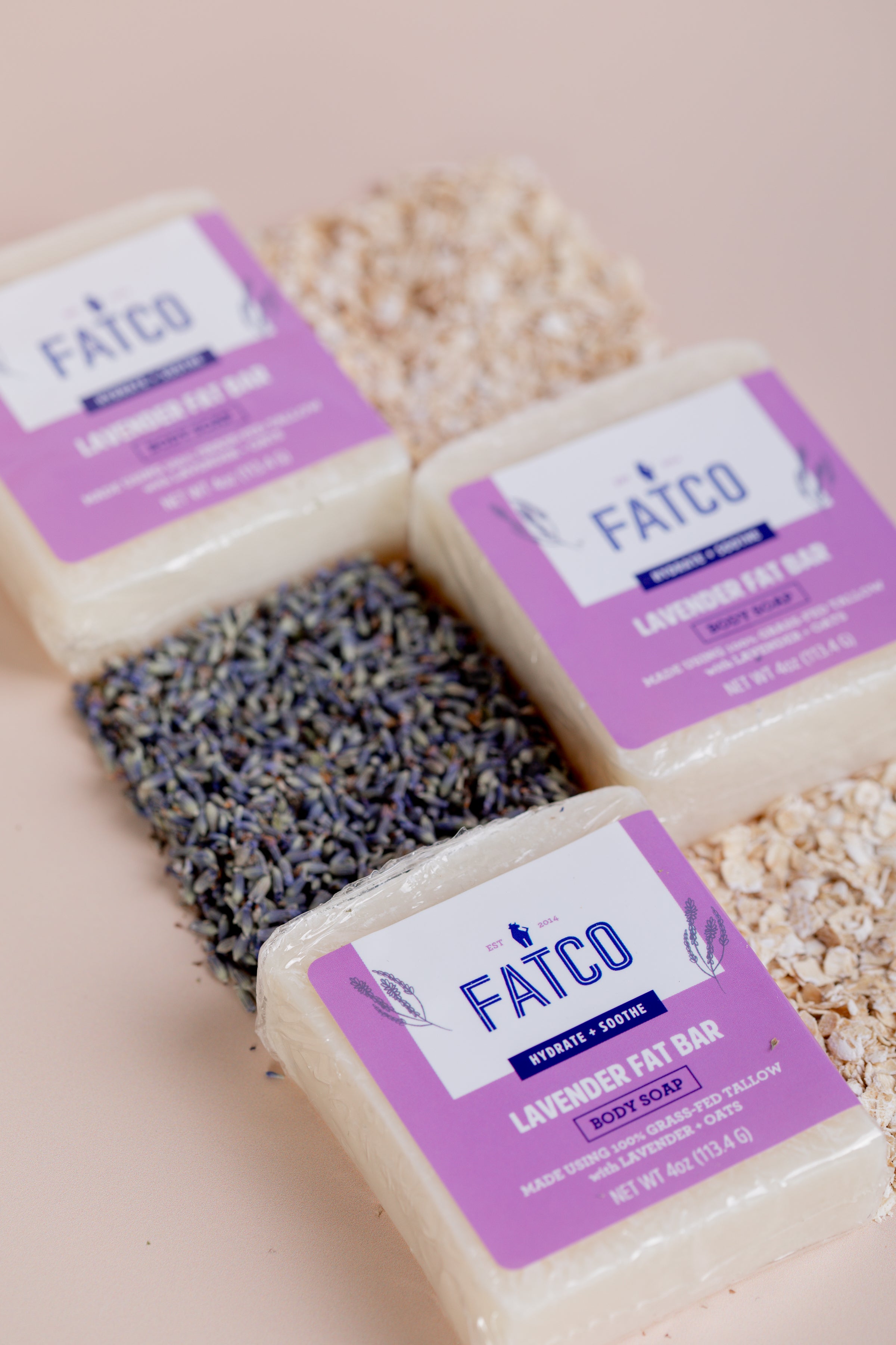 Lavender Fat Bar, 4 Oz by FATCO Skincare Products