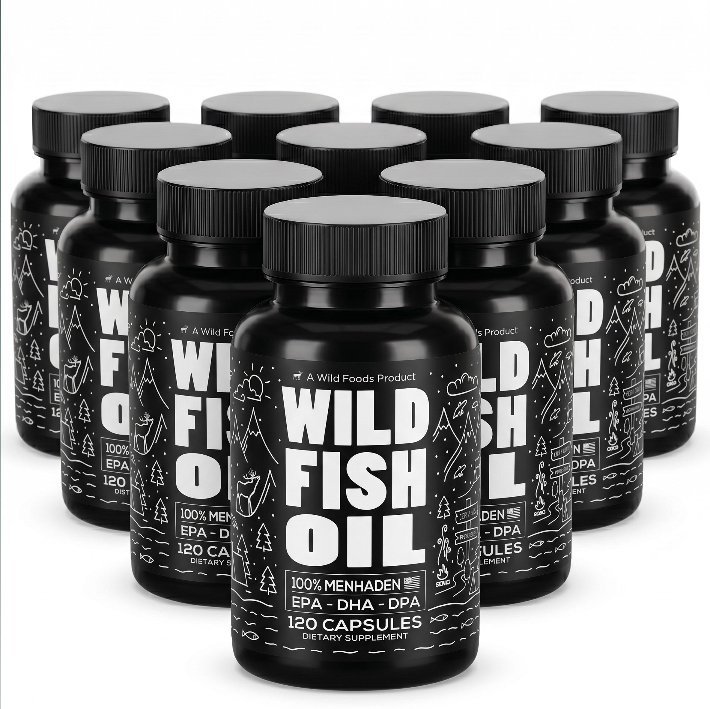 Wholesale of 10 - Wild Fish Oil, Omega-3 DHA, EPA, DPA, TG Form