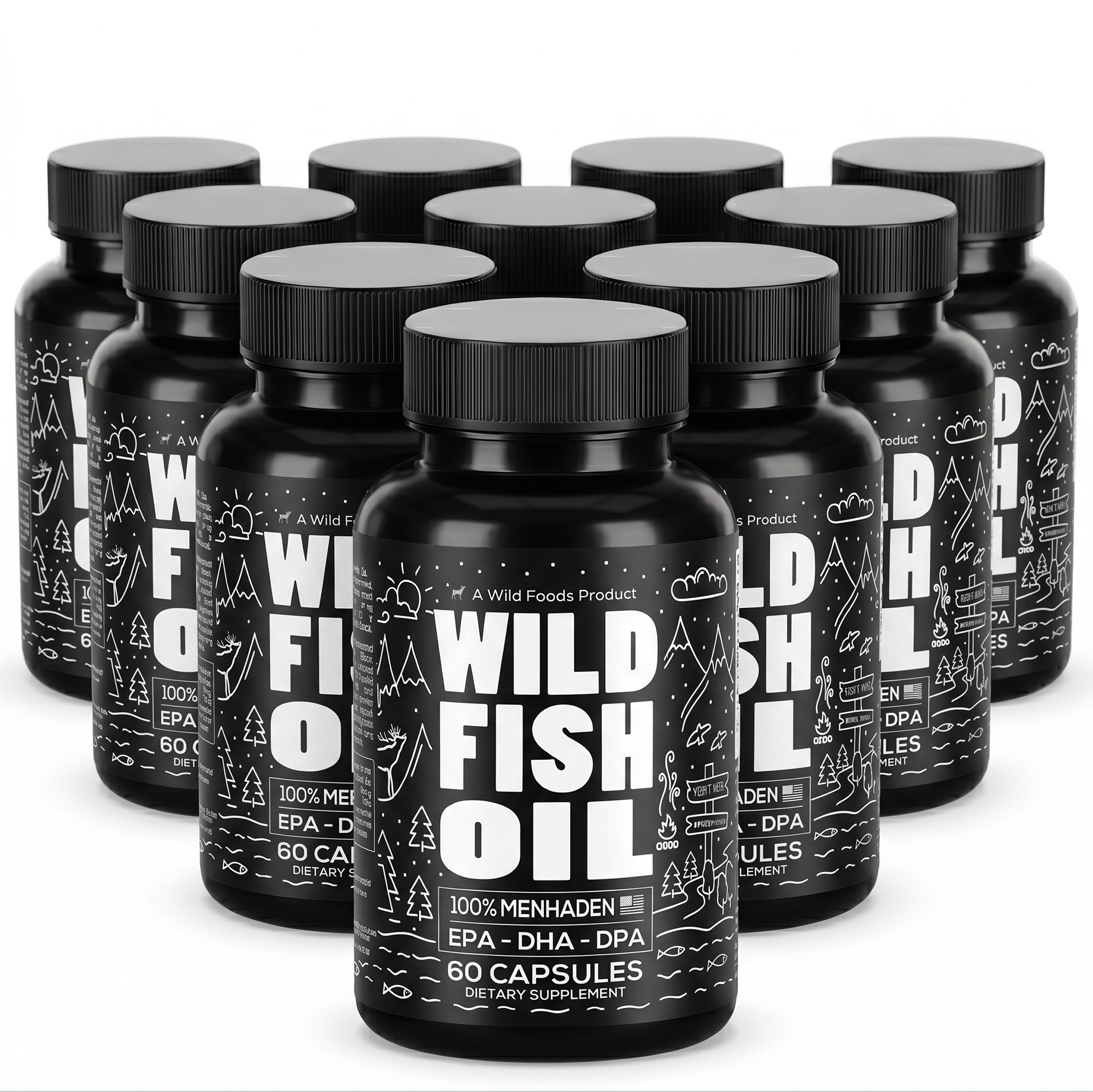 Wholesale of 10 - Wild Fish Oil, Omega-3 DHA, EPA, DPA, TG Form