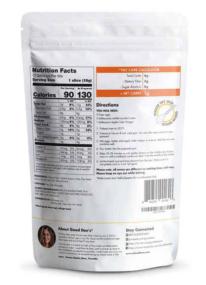 It’s back! Corn (free) Keto Bread Mix - Gluten Free and No Added Sugar by Good Dee's
