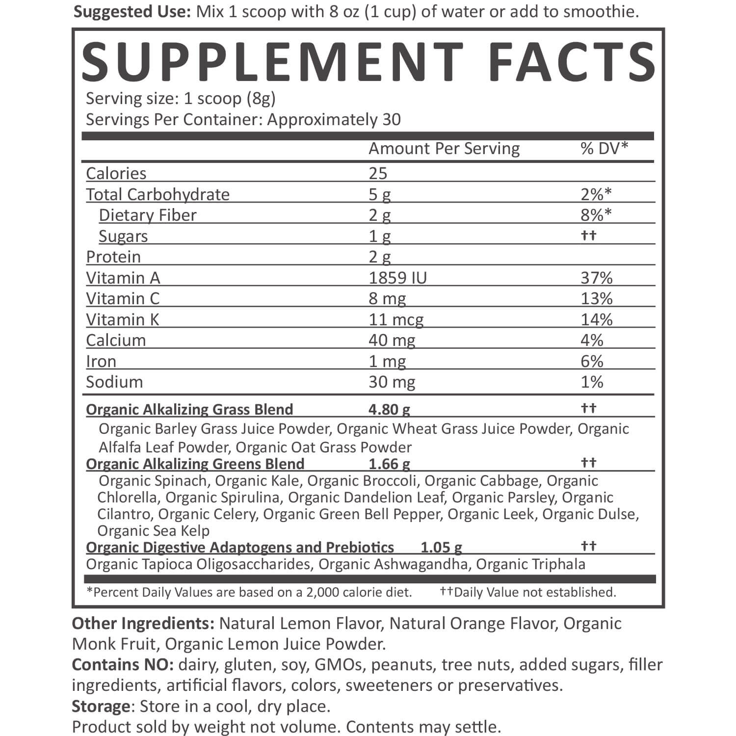 Organic Greens Powder
