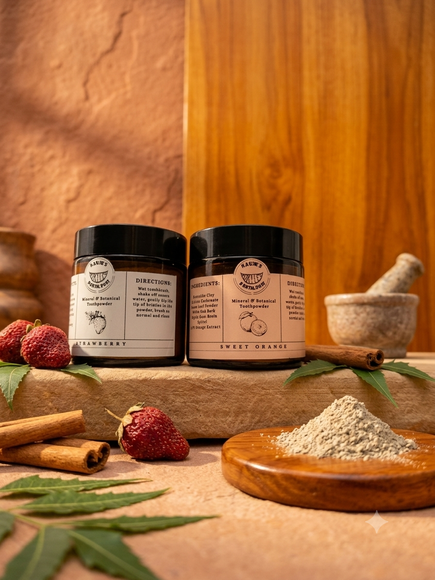 Sweet Orange Tooth Powder: Natural Herbal Toothpaste Alternative, Rebuild Enamel, Kids Natural Toothpaste Alternative