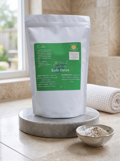 Bentonite Clay Detox Bath Blend: Natural Epsom Salt Soak (4 Pound Bag)