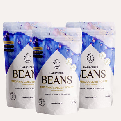 Happy Bum Beans - Organic Golden Roast Enema Coffee x 3 Pack