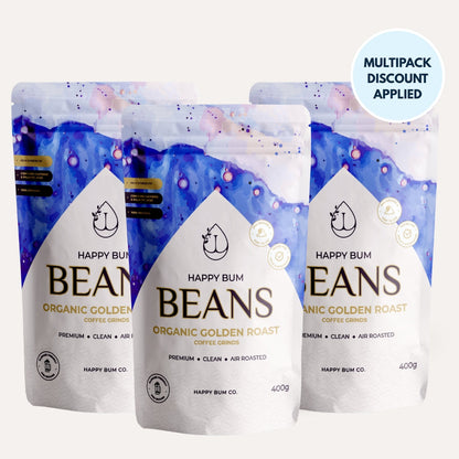 Happy Bum Beans - Organic Golden Roast Enema Coffee x 3 Pack