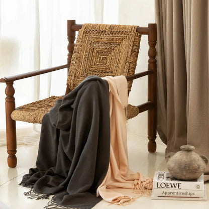 CleanBamboo® Vegan Cashmere Woven Throw Blanket by ettitude