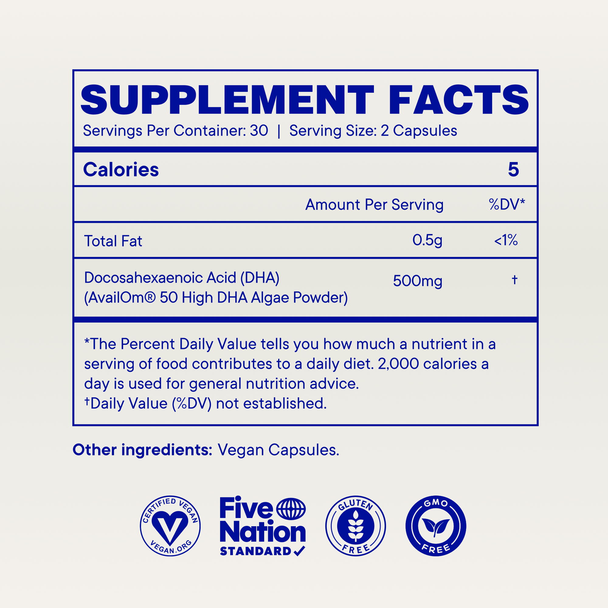Plant-based DHA Omega-3