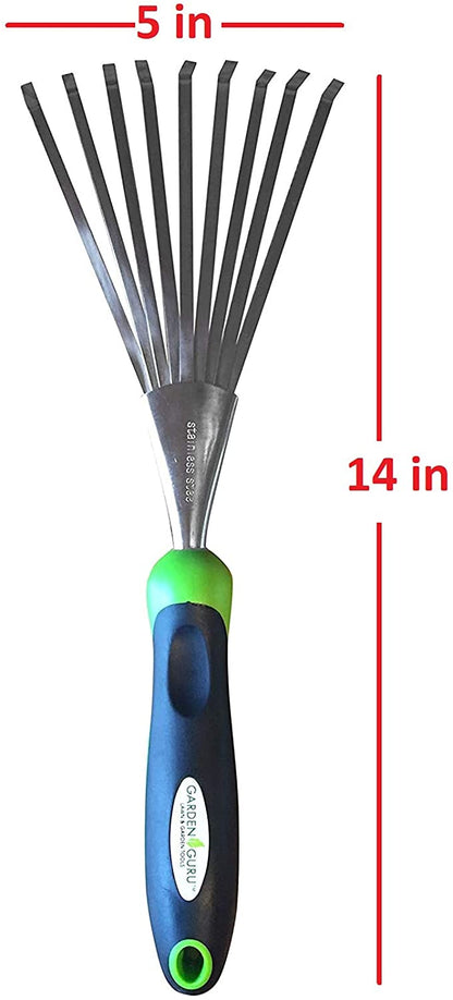 4pc Garden Tool Set – Trowel, Cultivator, Hand Rake & Hori Hori Knife