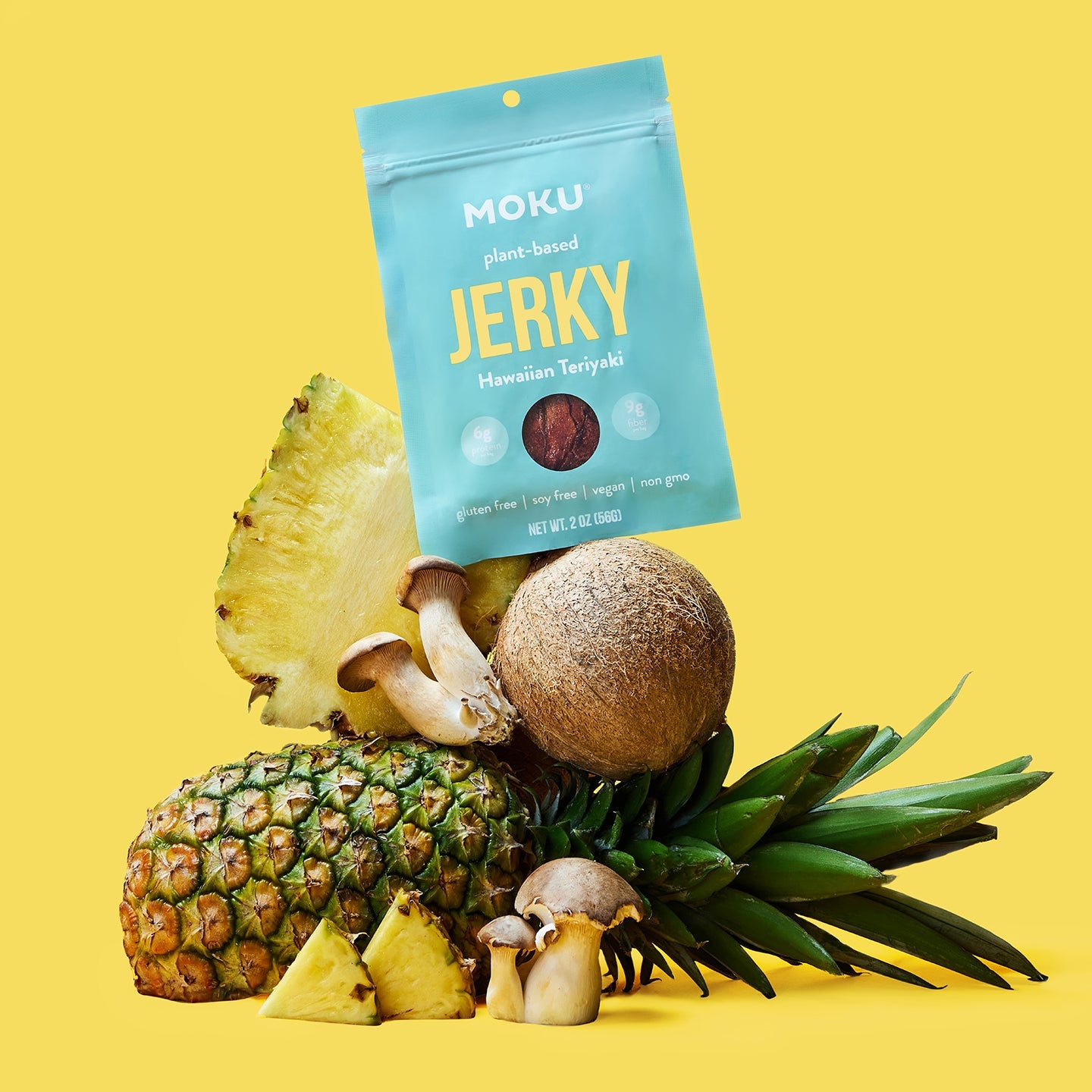 Hawaiian Teriyaki Mushroom Jerky by Moku Foods