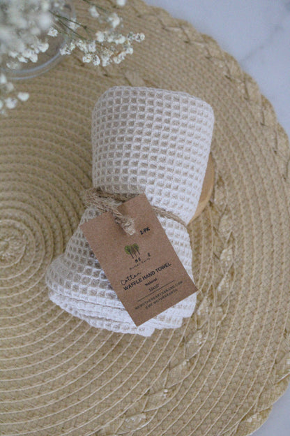Cotton Waffle Hand Towel 2pk