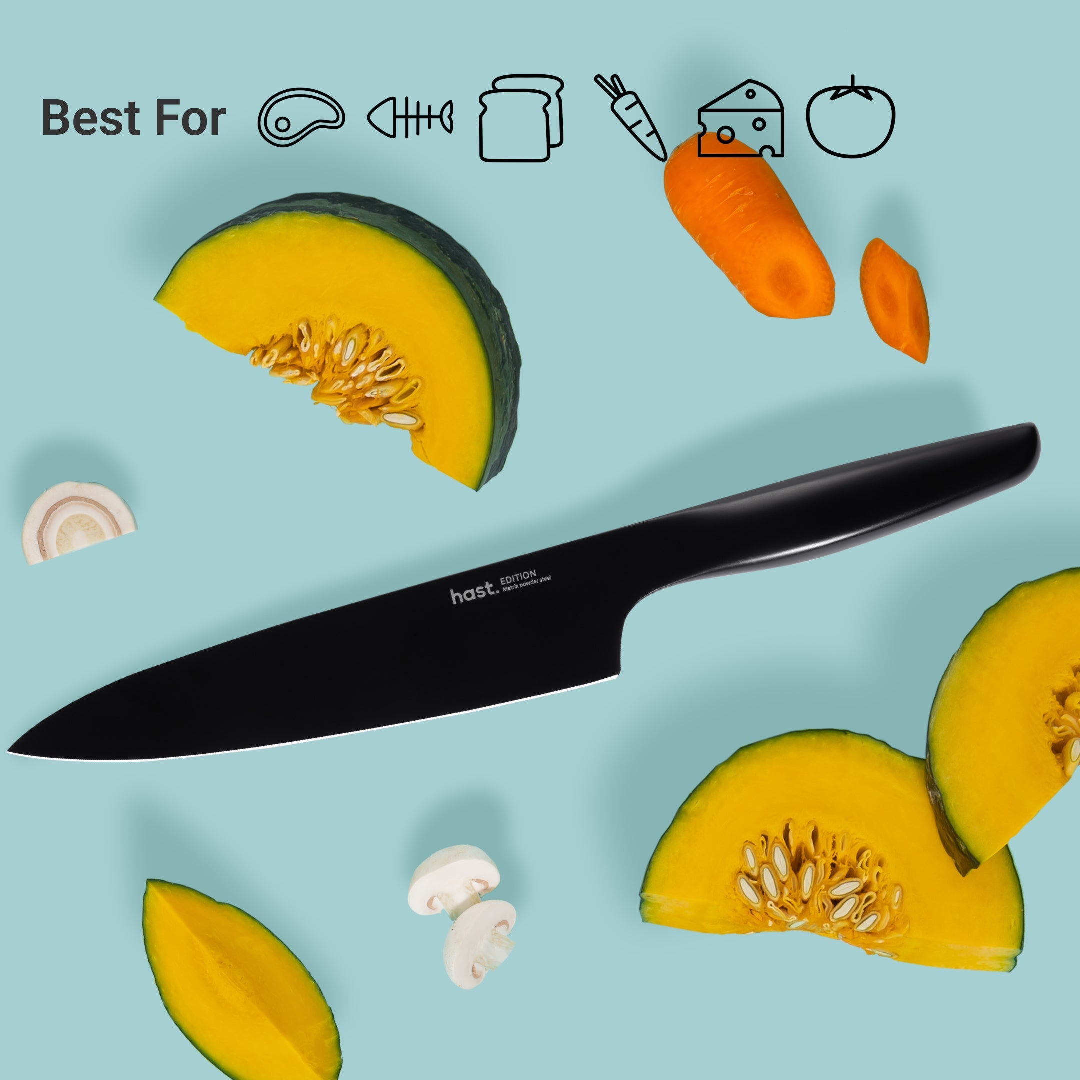 Edition Series 7P Minimalist Design Knife Set by Hast by Hast