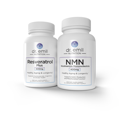 NMN & Resveratrol Healthy Aging Bundle by Dr Emil Nutrition