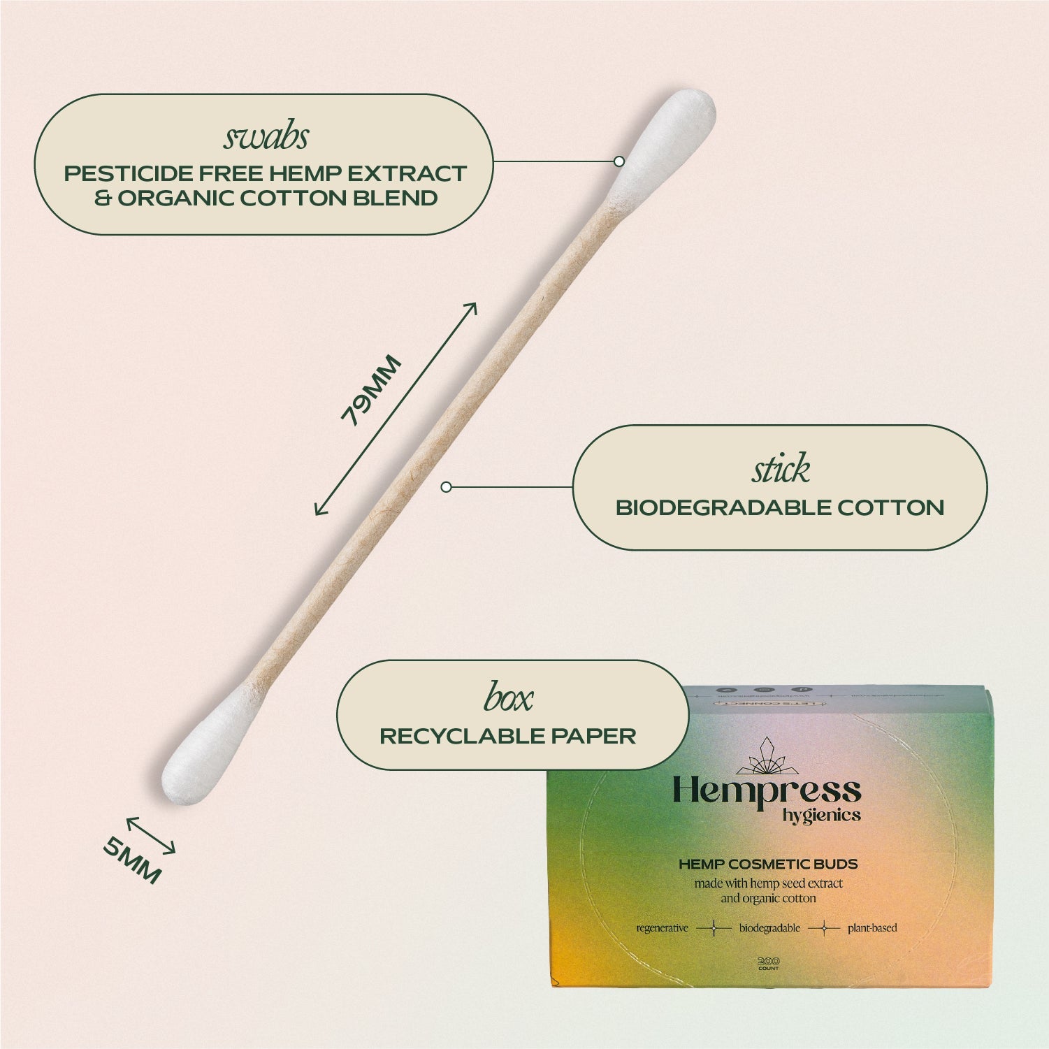 Organic Swabs 4 Pack by Hempress Hygienics