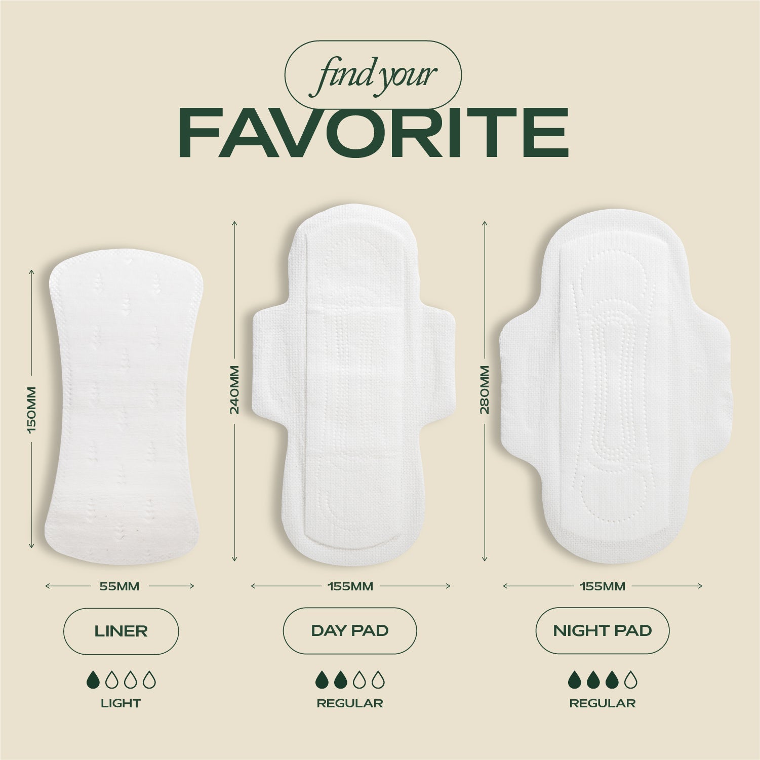 Organic Liners 3 Pack by Hempress Hygienics