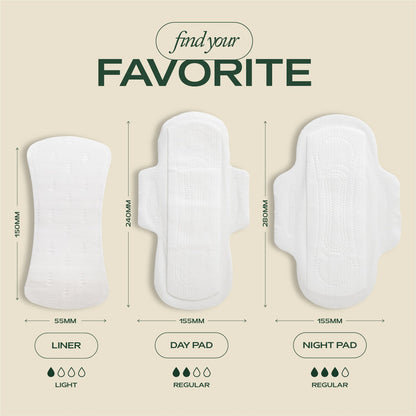 Organic Liners 3 Pack by Hempress Hygienics