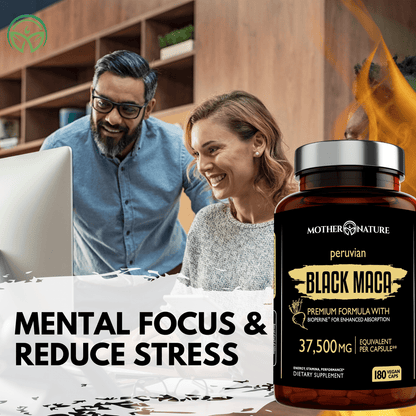 Black Maca Capsules 37,500 mg by Mother Nature Organics