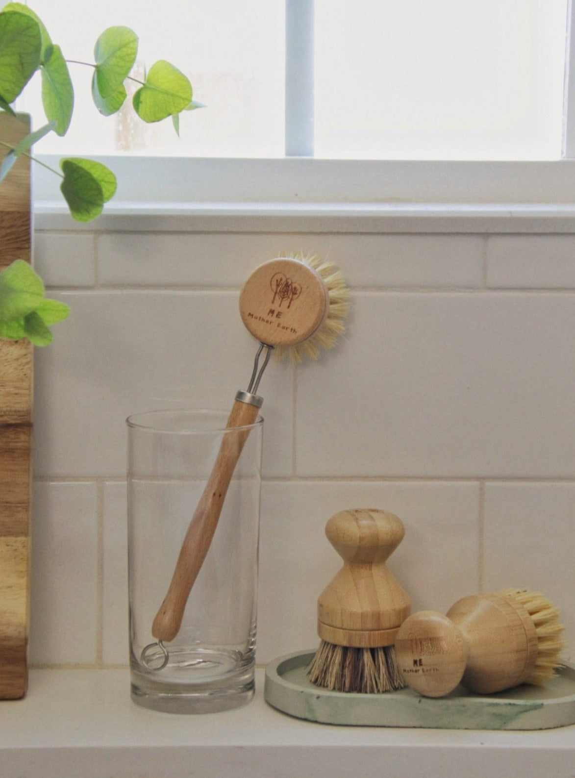 3 Pack - Multipurpose + Wood Scrub Brush + Beechwood Sisal Kitchen Brush