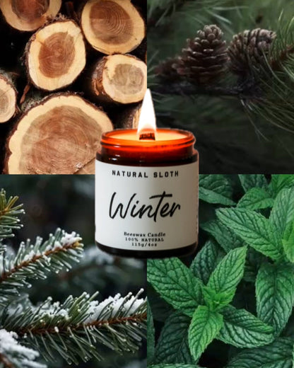 Winter Beeswax Candle