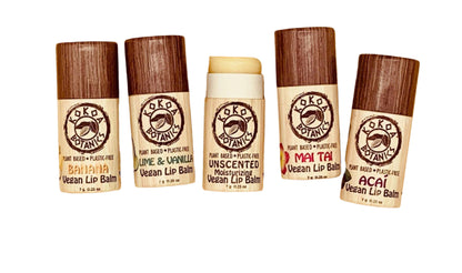 Vegan Lip Balm Gift Set - Eco Friendly Essentials - Plastic Free by kokoabotanics