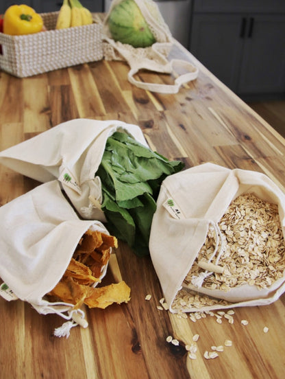 Organic Cotton Bulk Bags 3-Pack