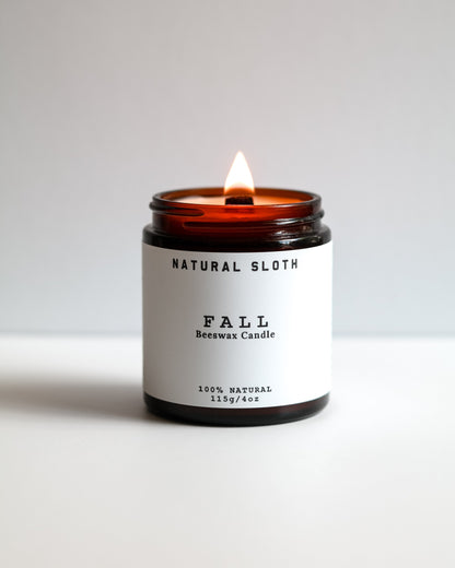 Fall Beeswax Candle
