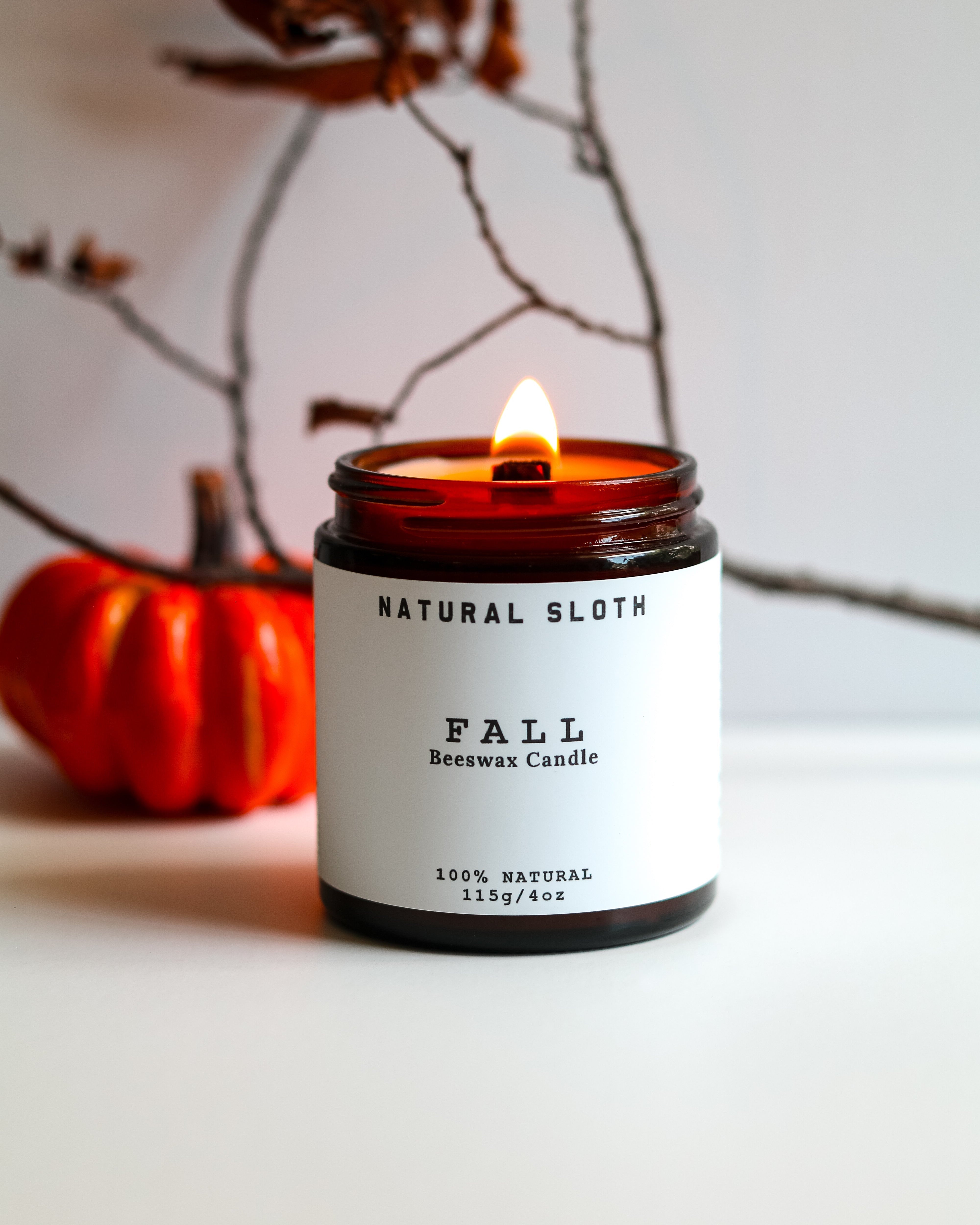 Fall Beeswax Candle