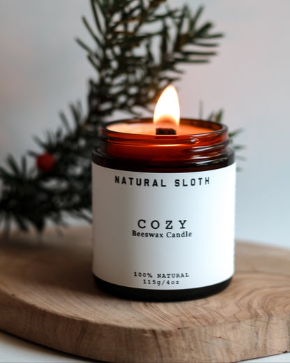 Cozy Beeswax Candle