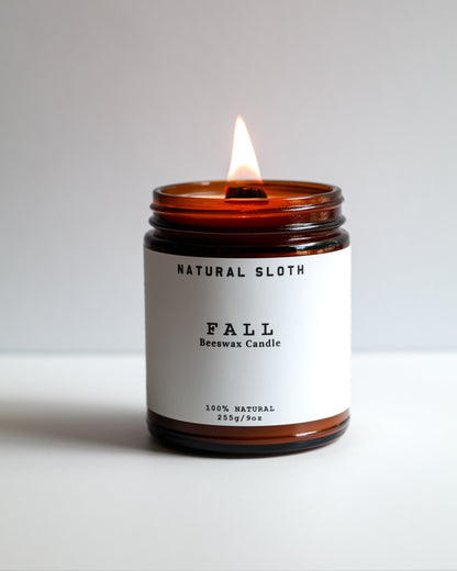 Fall Beeswax Candle