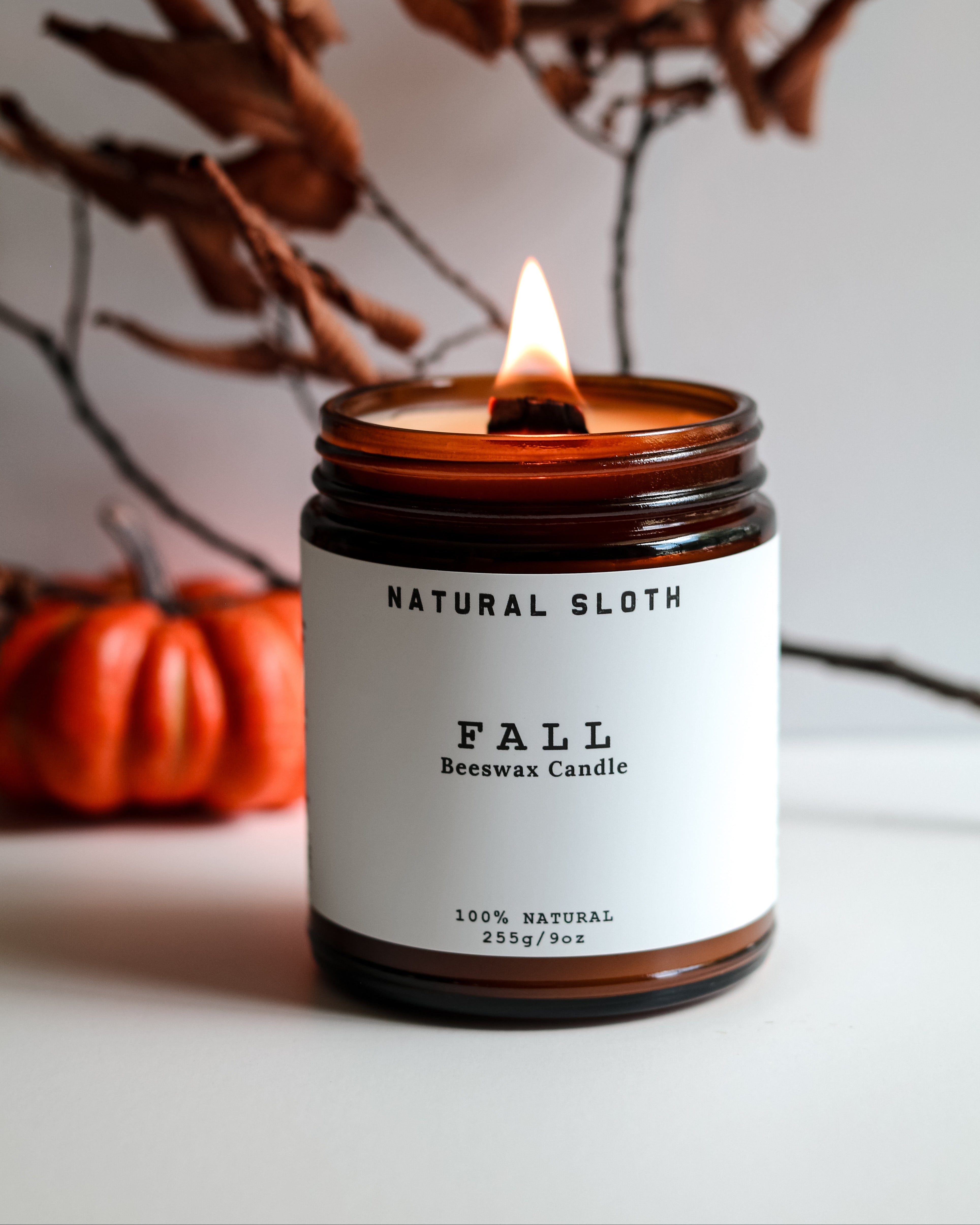 Fall Beeswax Candle