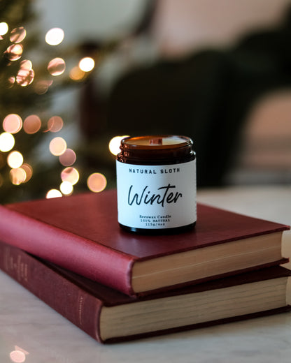 Winter Beeswax Candle