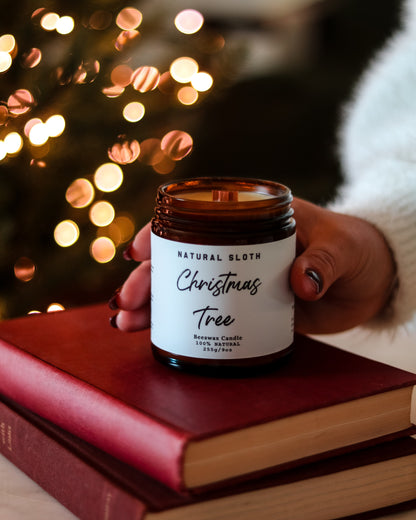 Christmas Tree Beeswax Candle