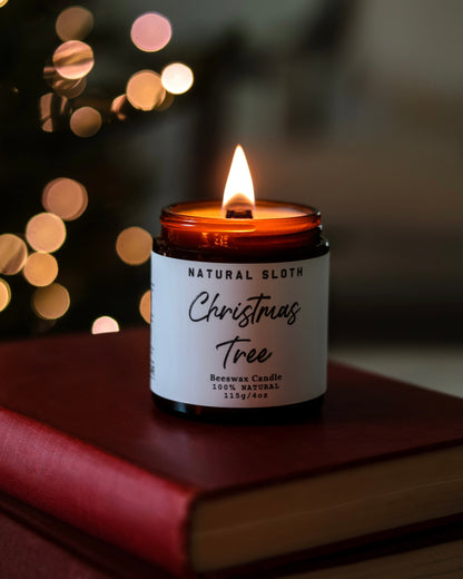Christmas Tree Beeswax Candle
