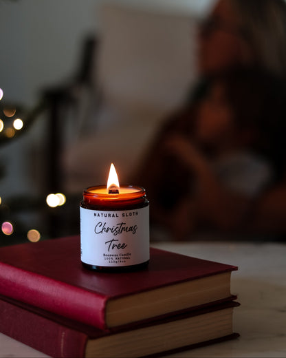 Christmas Tree Beeswax Candle